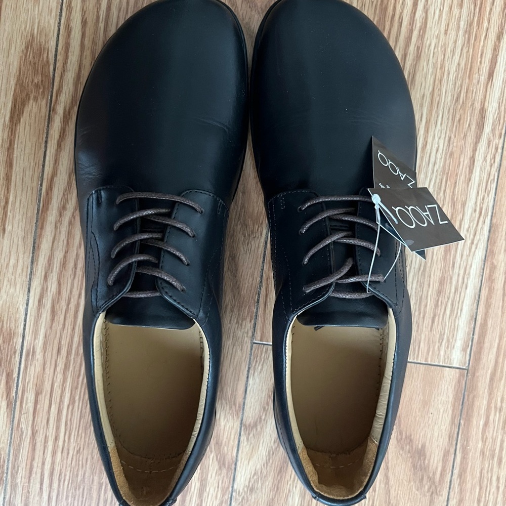 Sleek Black Oxfords with Textured Fabric